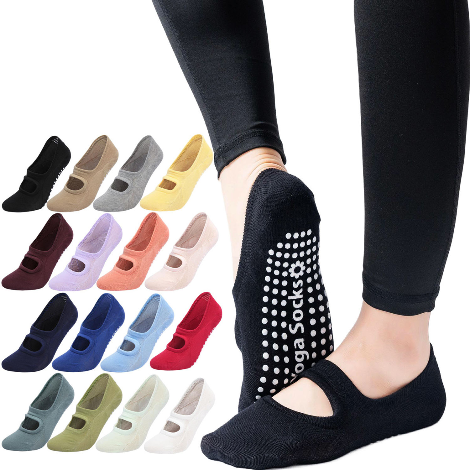 Medias Para Pilates Y Yoga - Hochwertige Damen Yoga-Socken Rutschfest Atmungsaktiv Rückenfreie