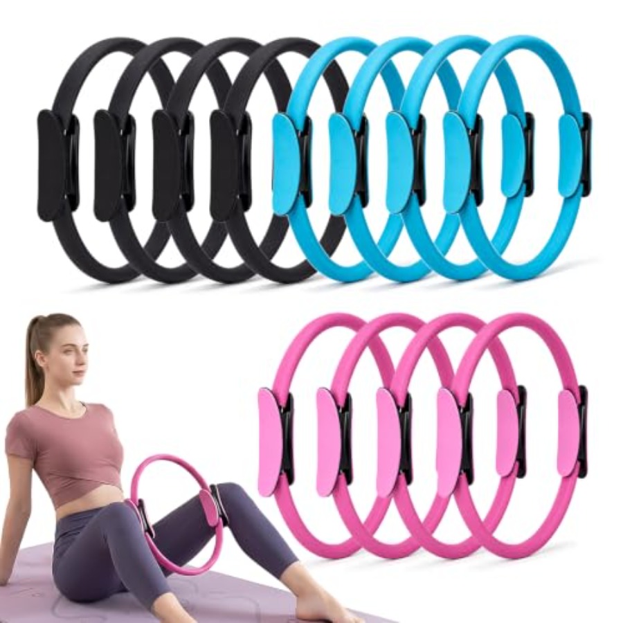 Pilates Ring Magic - Heim-Fitness-Pilates-Ring-Zubehörset: 15-Zoll stahlverstärkter Magic Circle in