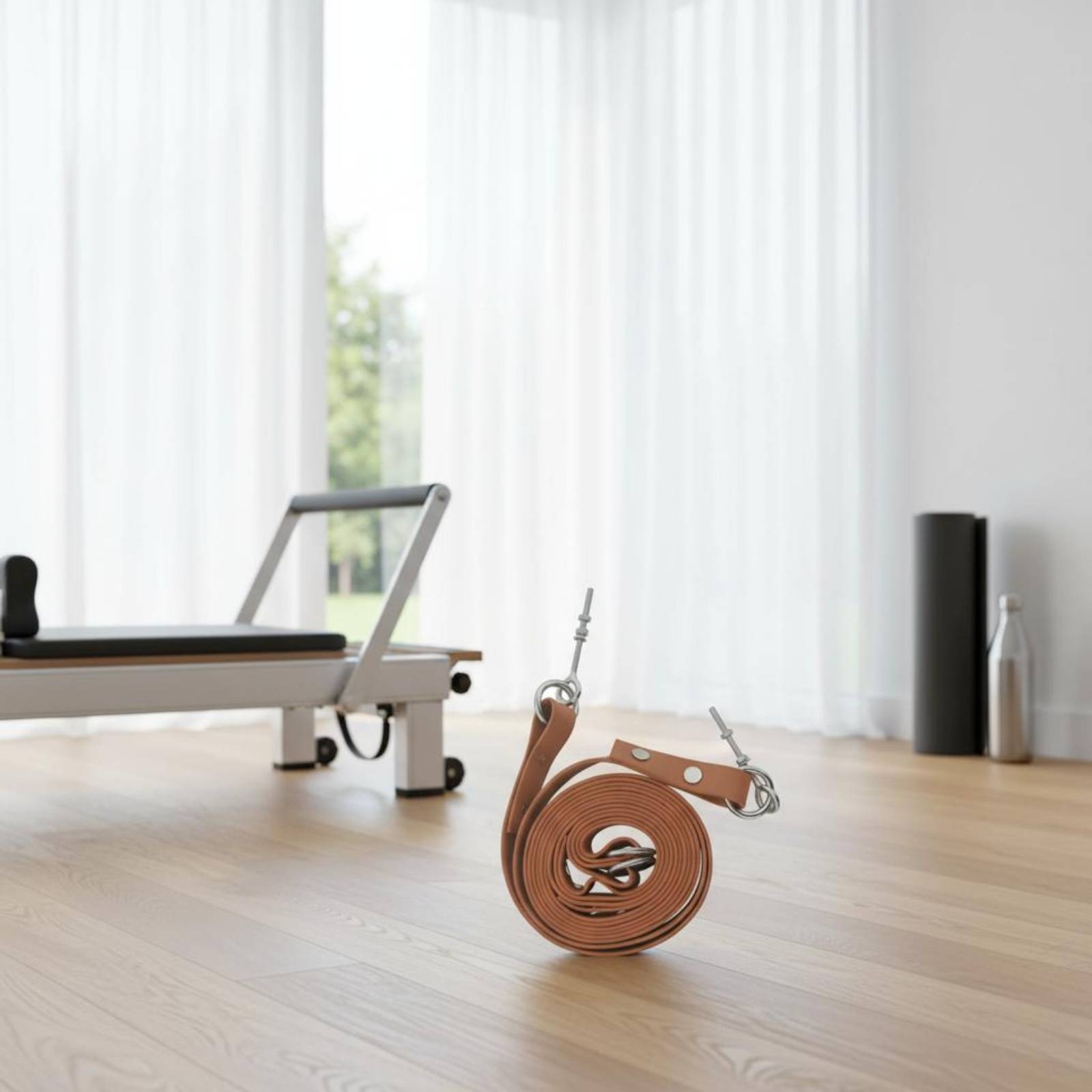 Pilates & Yoga With Harna - Reformer Doppelschlaufen-Gurt Komfortabler Pilates Doppelschlaufen-Gurt Fitnessgerät