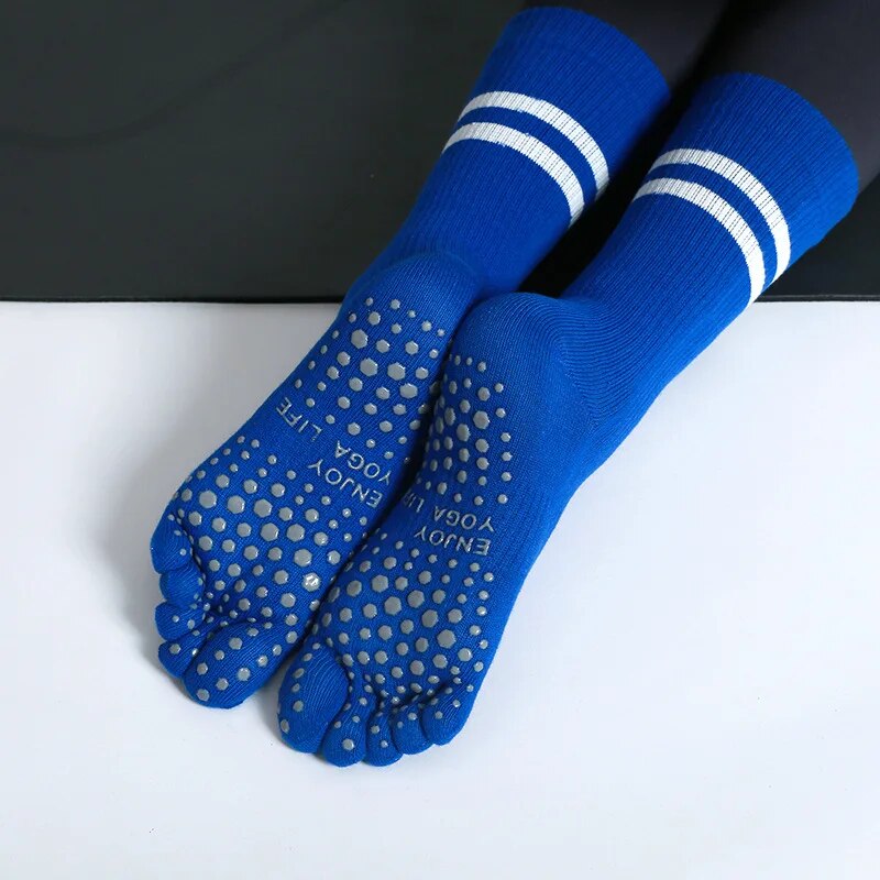 Medias Para Pilates Y Yoga - Frauen Atmungsaktive Yoga Socken Mid-rohr Nicht-slip