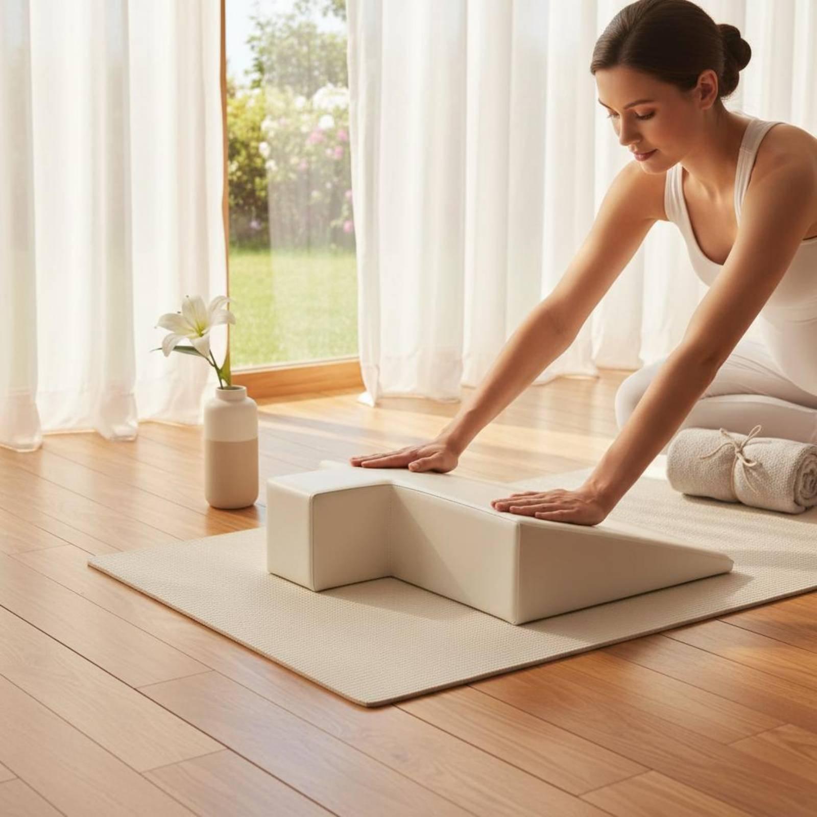 Pilates & Yoga With Harna - Schwangerschafts-Stützkissen aus Dichtschaumstoff, Übungskissen, Fitness-Pilates-Zubehör für