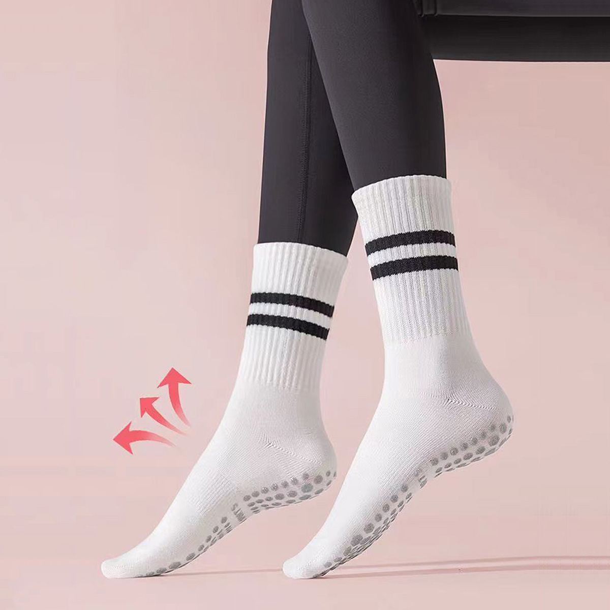 3 Paar lange Yoga-Socken mit G – Medias Para Pilates Y Yoga Bewertung und Preis