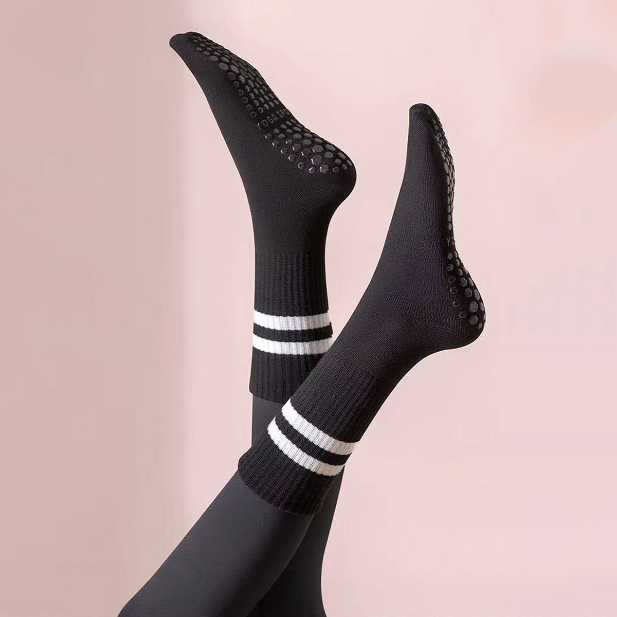 3 Paar lange Yoga-Socken mit G – Medias Para Pilates Y Yoga Bewertung und Preis